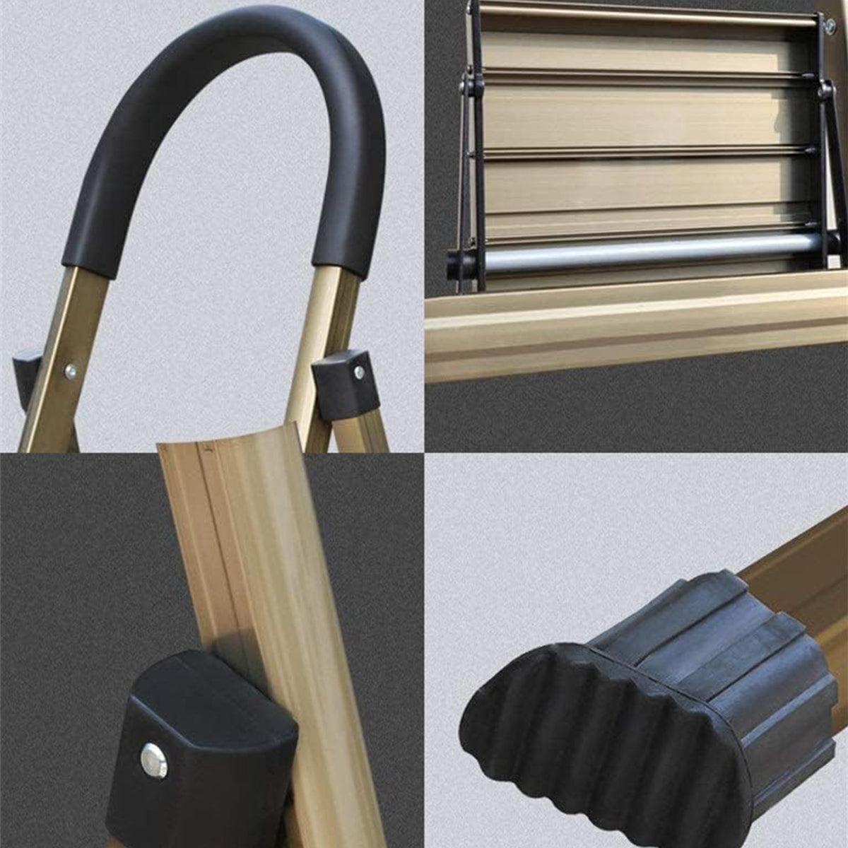 4 Step Folding Ladder Anti-Slip 150KG Load Capacity Space Saving