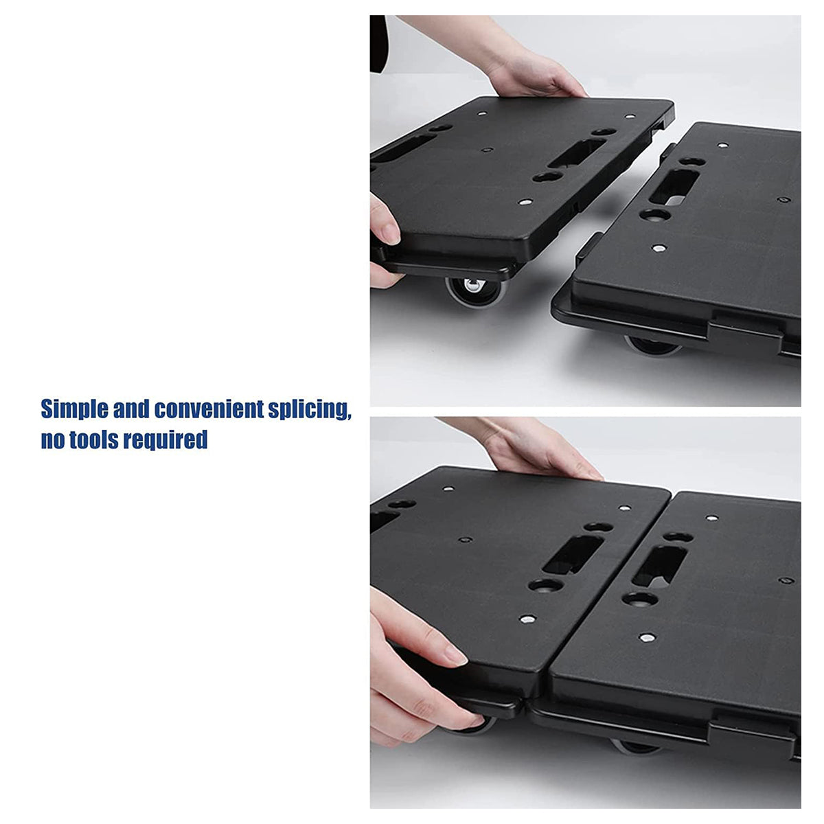 Heavy Duty Rolling Utility Cart Silent Portable Trolley for Warehouse Use