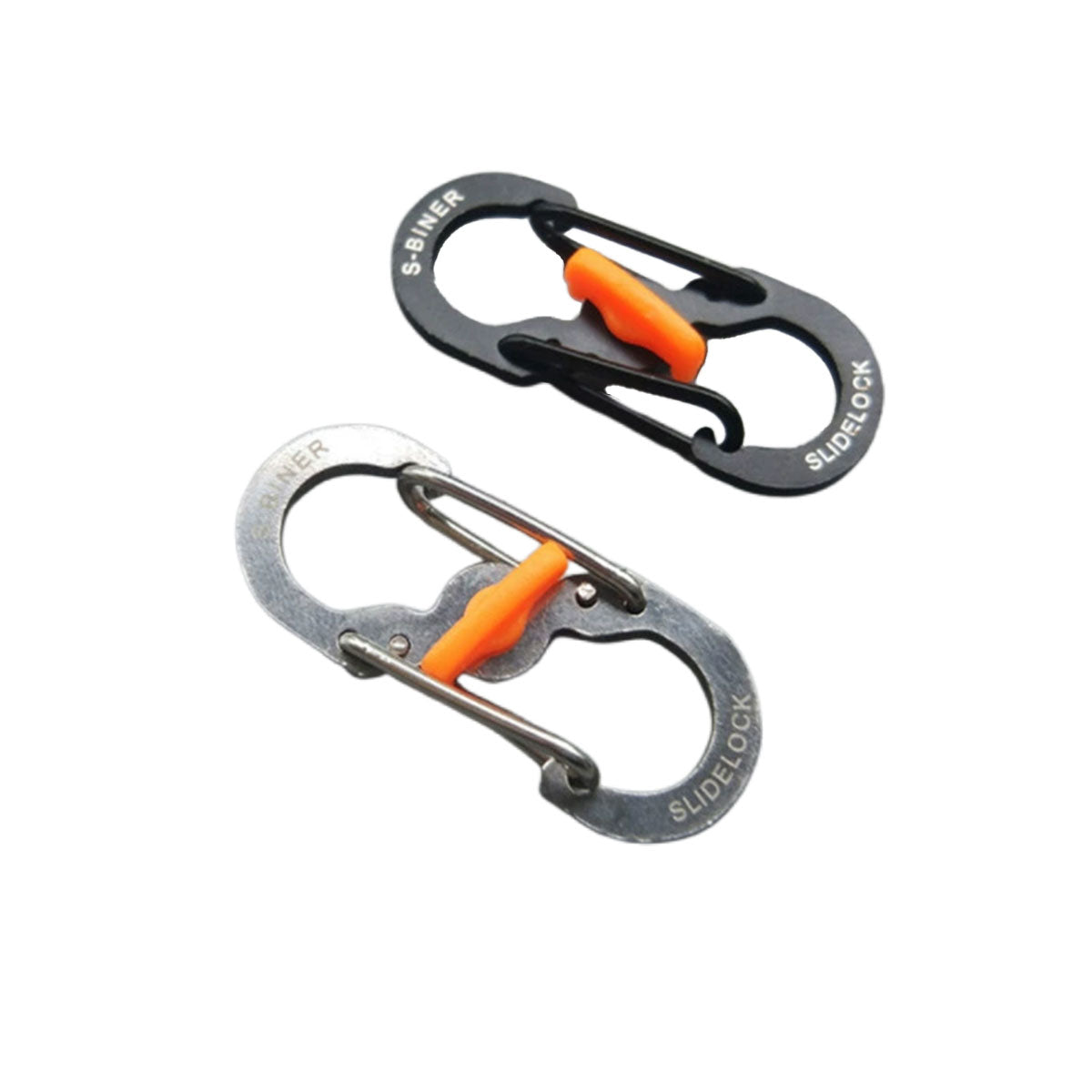 Aluminum S-Biner Carabiner Keychain Clip Spring Hook 1–2PCS