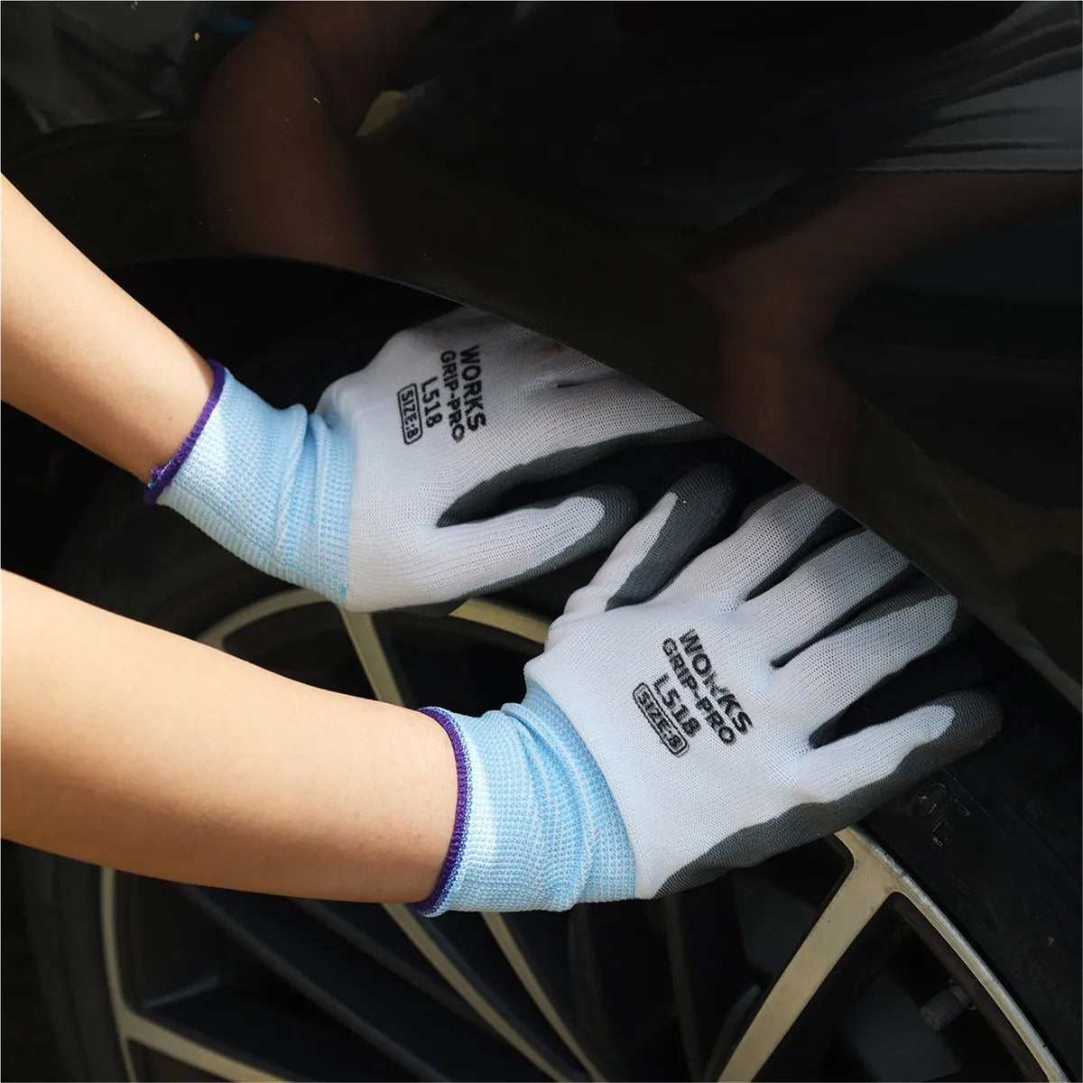 N518 Nitrile Coated Work Gloves Non Slip Safety Labor Gloves 20Pairs