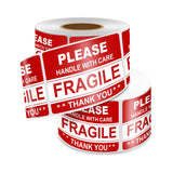 Fragile Sticker Labels 2 Rolls 1000PCS High Visibility Shipping Warning