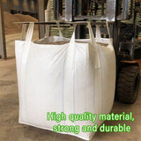 Heavy Duty White Woven Ton Bag for Warehouse Bulk Storage