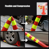 Plastic Safety Traffic Cones Impact Resistant Road Warning 2PCS