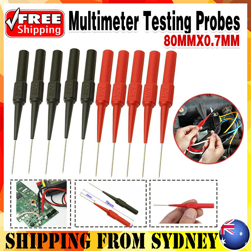 Multimeter Test Lead Extension Back Probes Sharp Needle Micro Pins 4 Pack