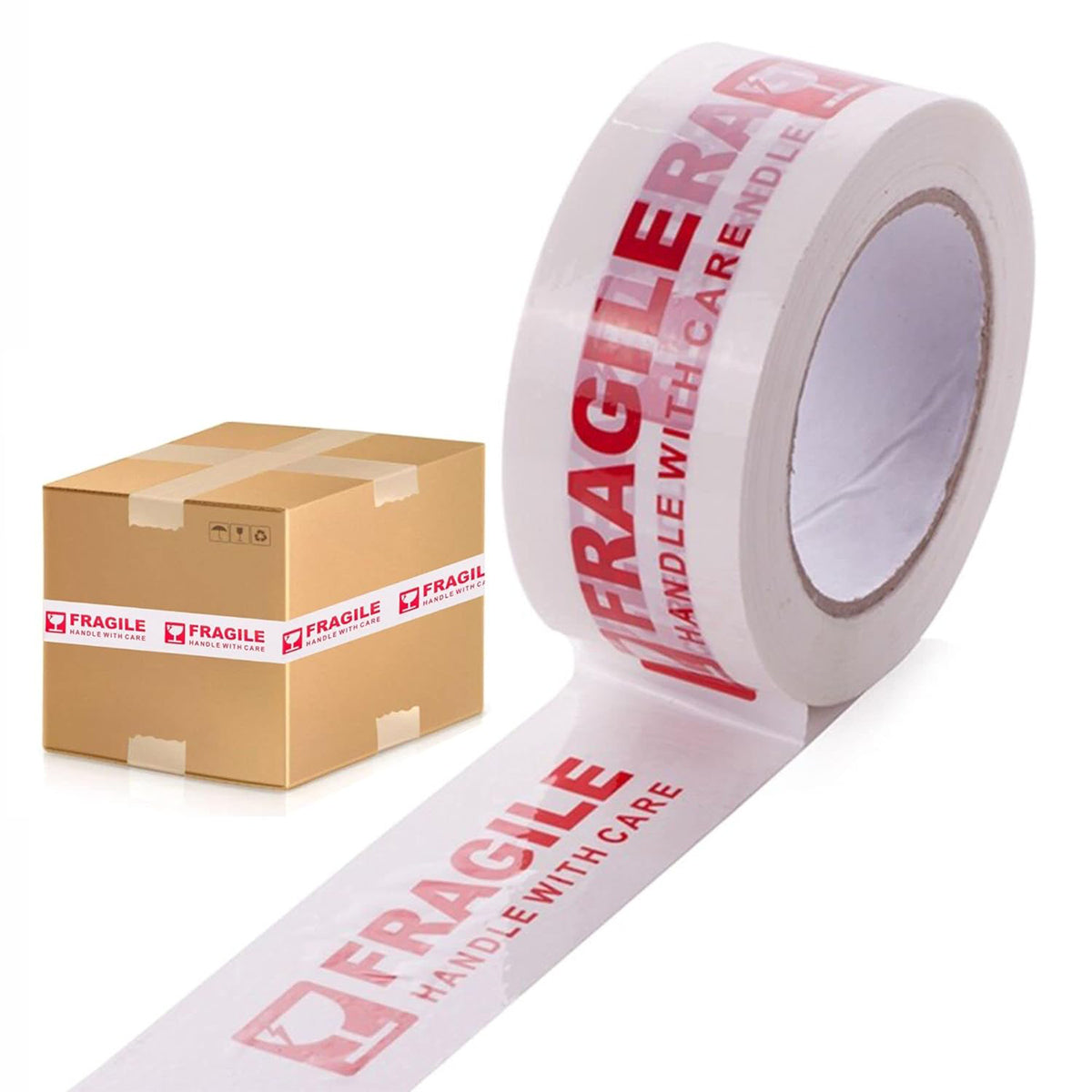 Fragile Warning Tape Handle With Care for Shipping and Packing Boxes