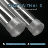 Transparent PC Packaging Tube with Lid Plastic Storage Tube 20PCS