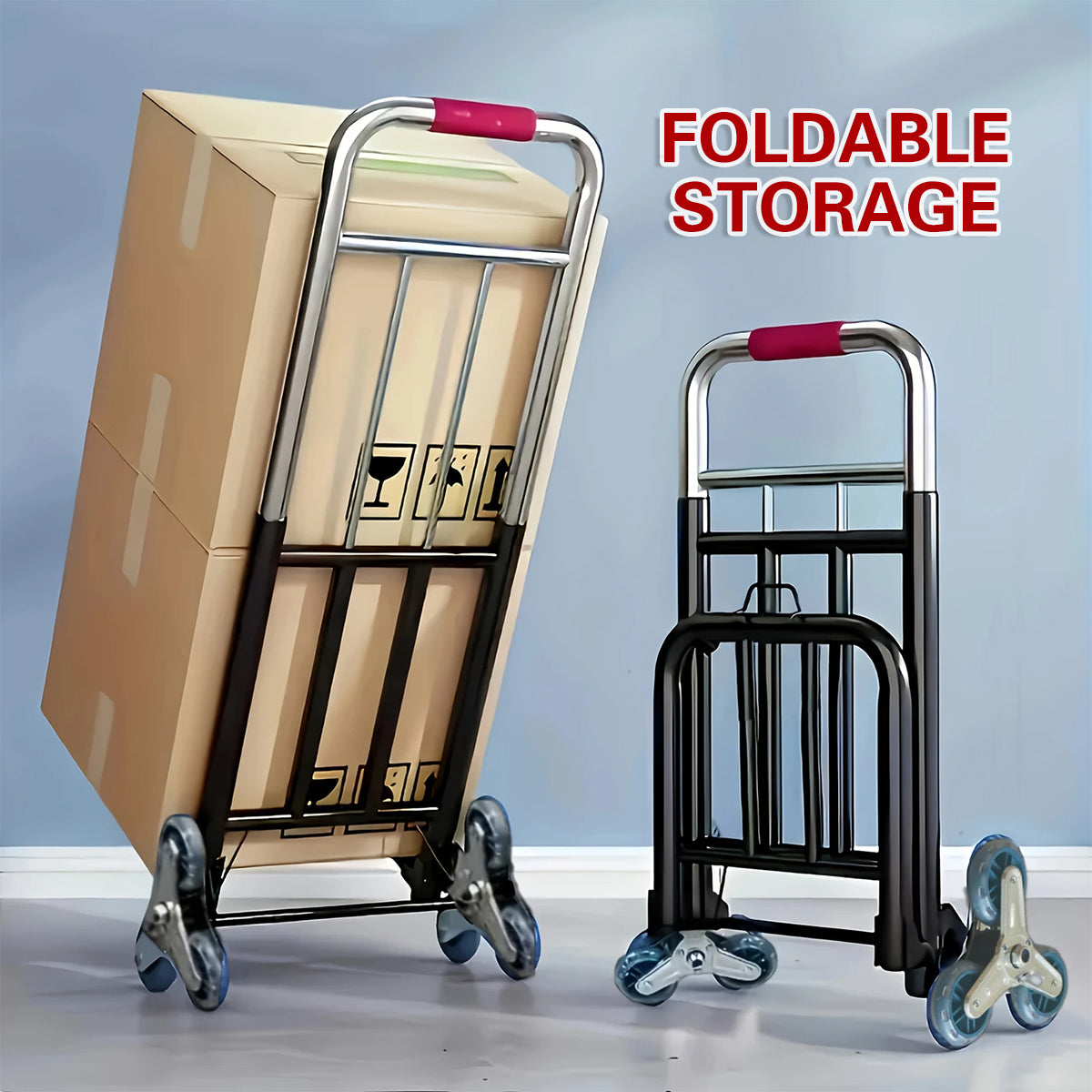 Portable Folding Hand Truck Lightweight Transport Trolley for Warehouse Use