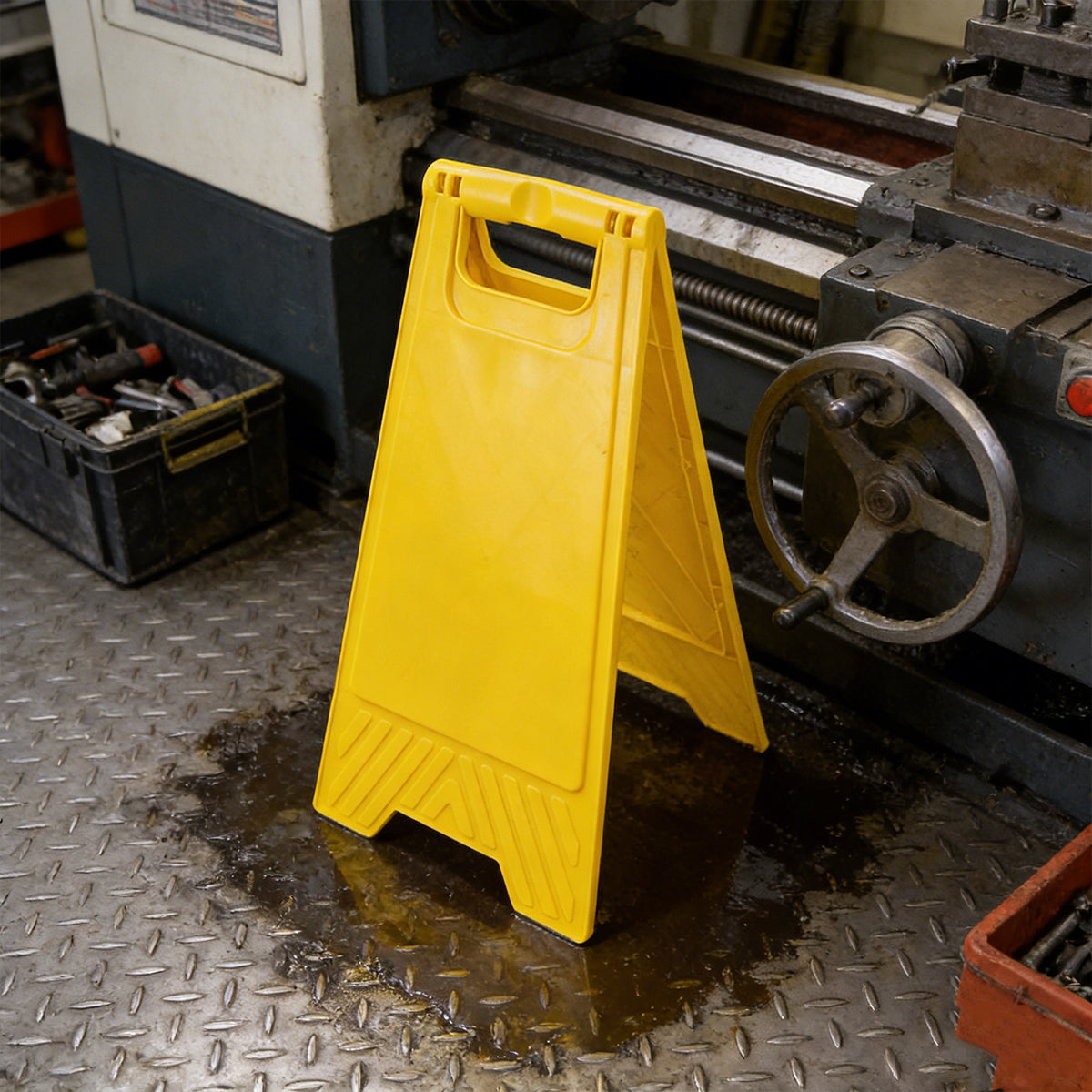 2PCS A-Frame Caution Warning Floor Signs Durable Standing Safety Sign