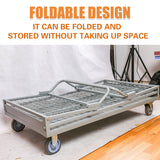 Folding Fence Vehicle Metal Mesh Cart for Warehouse Transport