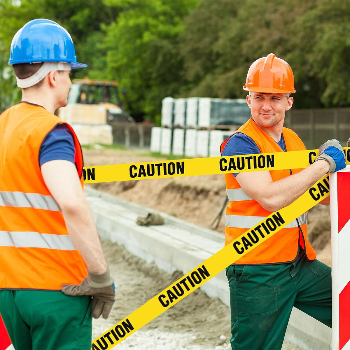 5PCS 100M Caution Warning Tape 75mm High Visibility Safety Barrier