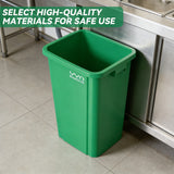 80L Square Trash Can Large Capacity Durable Open-Top Bin