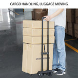 Foldable Two-Wheel Trolley Cart Portable Luggage Carrier for Warehouse