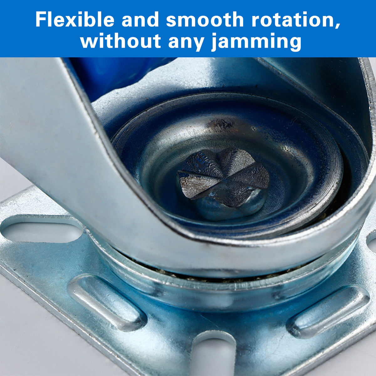 Heavy Duty Swivel Locking Casters 50mm PVC Wheels 4pcs for Warehouse Equipment