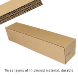 50pcs Long Strip Kraft Cardboard Shipping Boxes for Warehouse Storage
