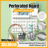 Wall Mounted Storage Rack No Drill Organizer for Home and Office