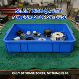 Rectangular Hardware Tool Storage Box Large Capacity PE Organizer