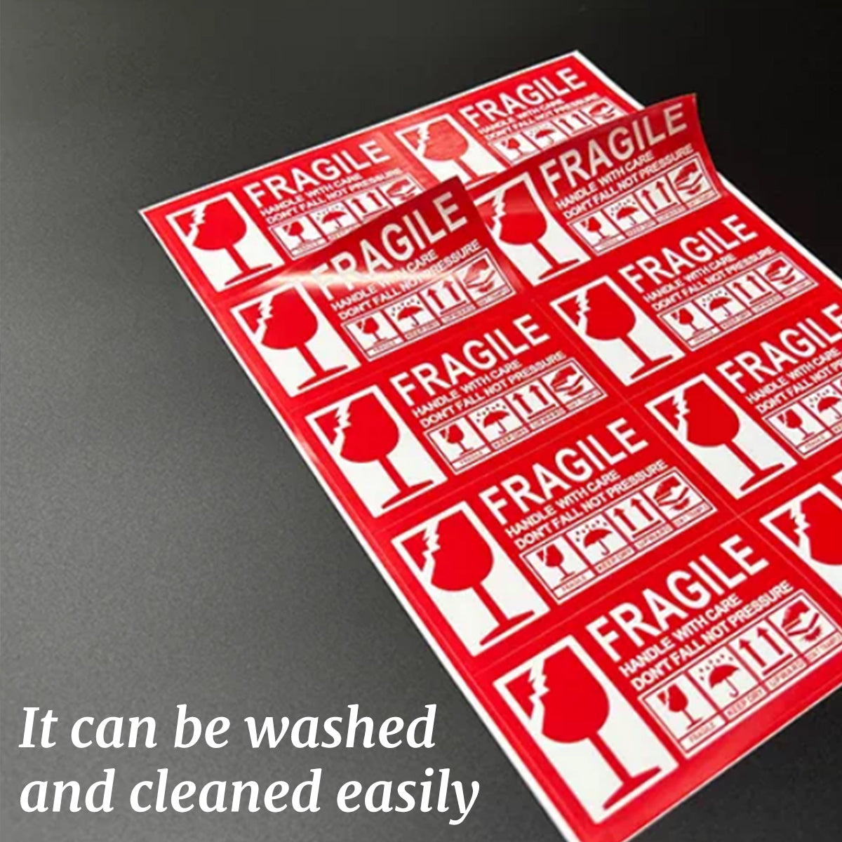 Fragile Warning Self Adhesive Shipping Stickers Red