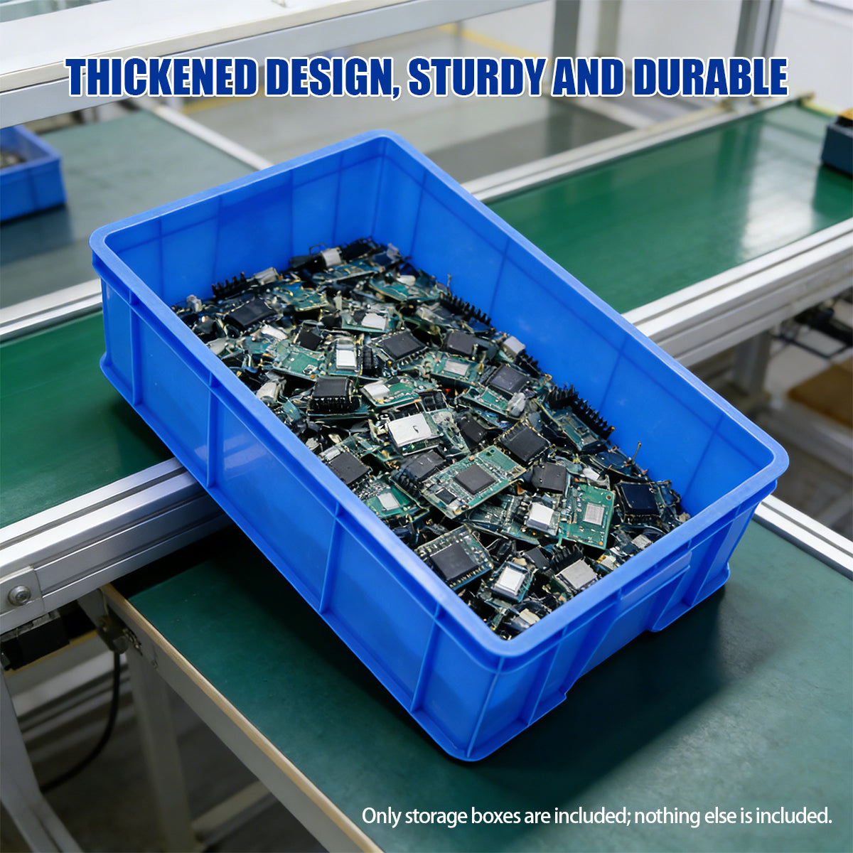 Rectangular Thickened Plastic Storage Box Durable for Warehouse Use