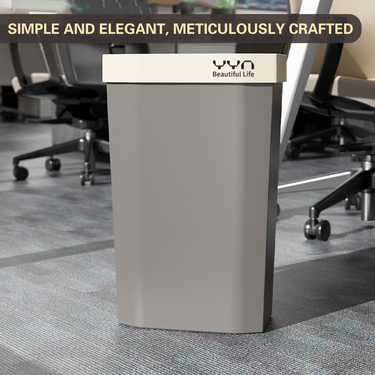 40L Large Capacity Garbage Bin Durable Kitchen Bathroom Waste Bin