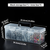 Portable Transparent Small Parts Storage Box with Handle