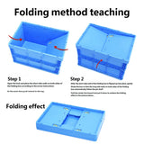 Foldable Plastic Storage Box with Rounded Corners for Workshop Garage Home
