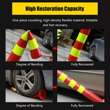 Plastic Safety Traffic Cones Impact Resistant Road Warning 2PCS