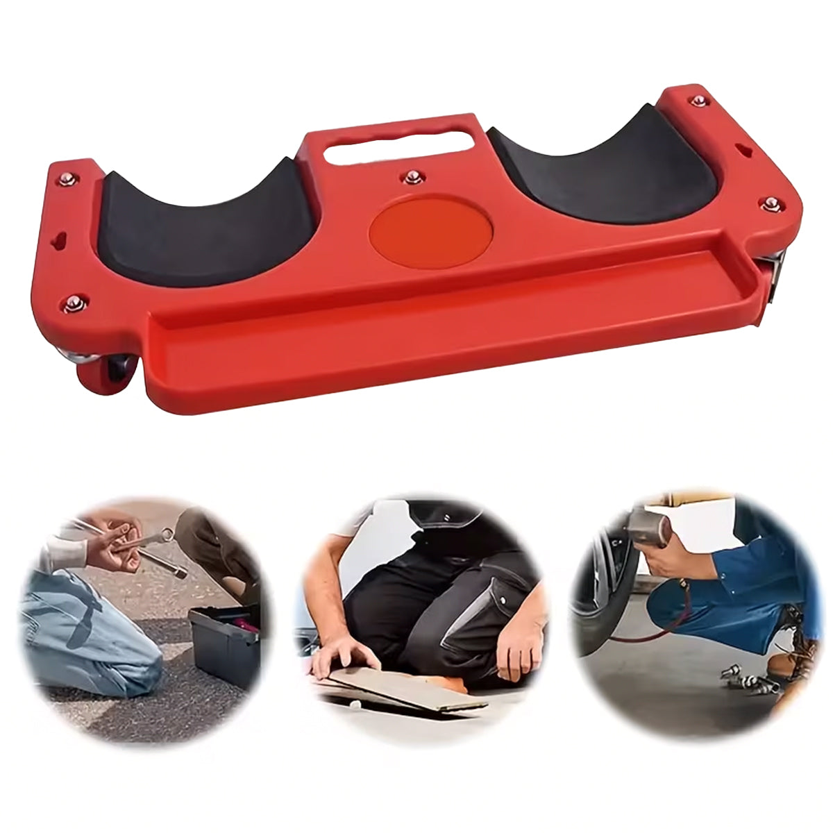 Car Repair Kneeling Pad with 360° Wheels for Workshop Comfort