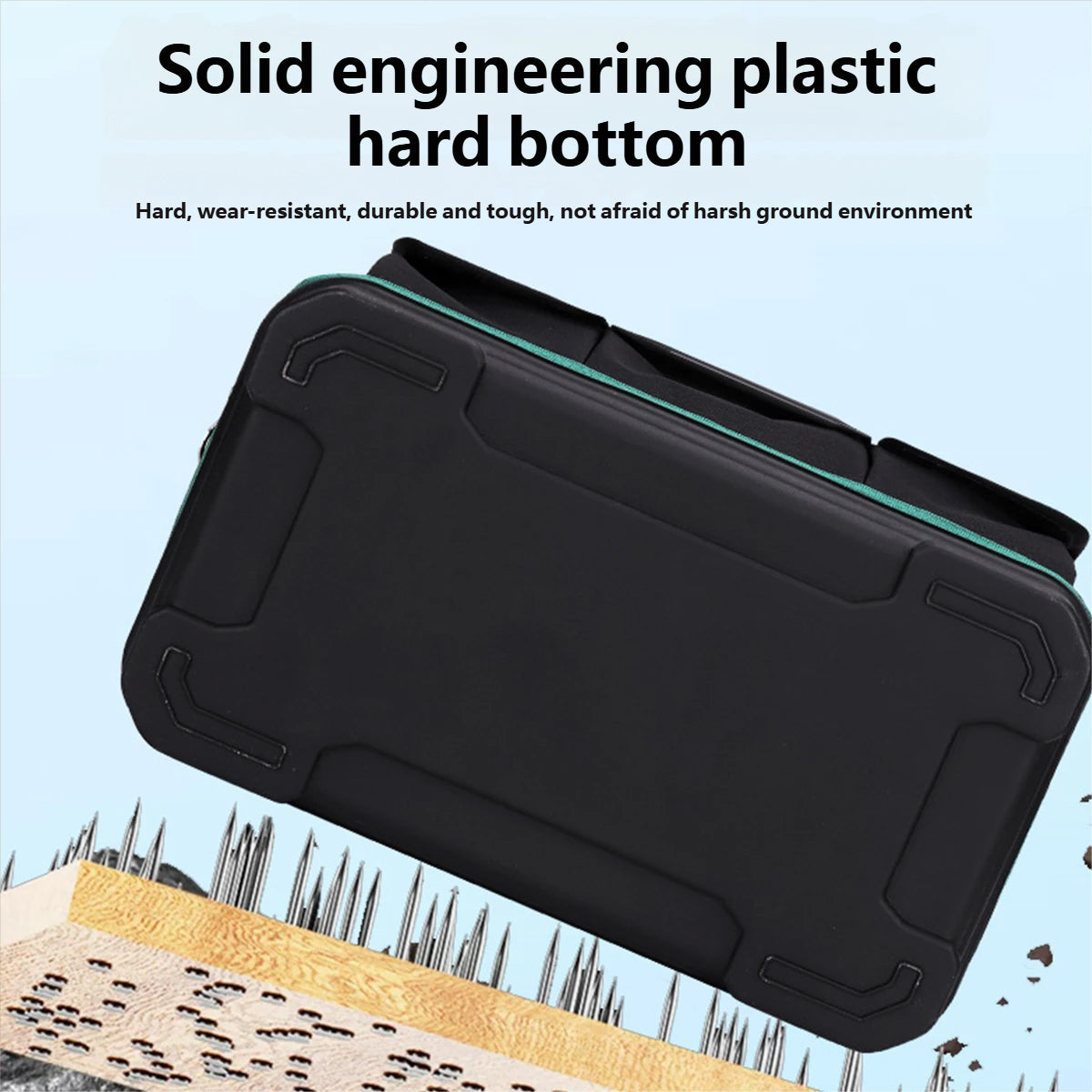 Multifunction Tool Bag 52cm Portable Large Capacity Work Tote with Hard Bottom