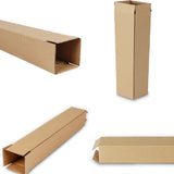 50pcs Long Strip Kraft Cardboard Shipping Boxes for Warehouse Storage