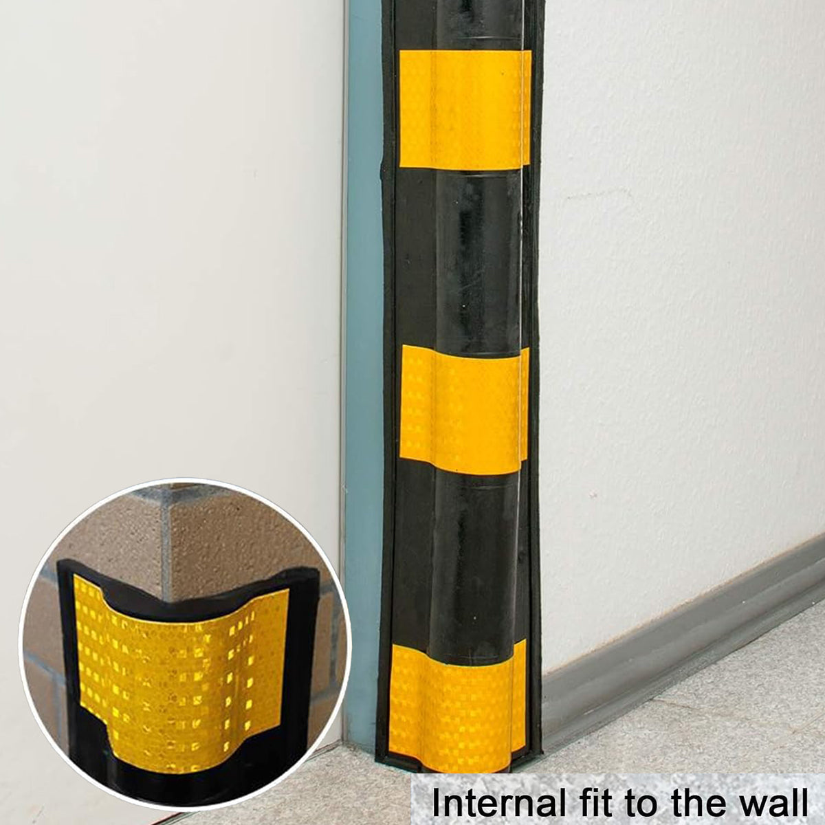 Product Title 2PCS Heavy-Duty Parking Lot Corner Protectors with Reflective Strips