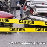 5PCS 100M Caution Warning Tape 75mm High Visibility Safety Barrier