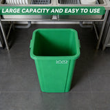 80L Square Trash Can Large Capacity Durable Open-Top Bin