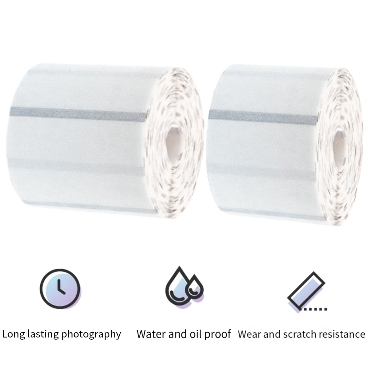 Transparent Waterproof Thermal Label Printer Paper Self Adhesive Roll