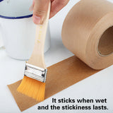 Water Activated Kraft Paper Tape 3Rolls Carton Sealing Packaging Tape