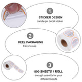 5 Rolls Candle Warning Stickers Durable Fire Safety Decals 2500PCS