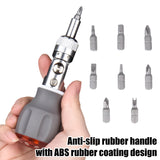 8-in-1 Multi-Angle Ratchet Screwdriver with CR-V Steel Bits