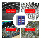 10 Drawer Parts Storage Cabinet Metal Frame Organizer 32x22x28cm