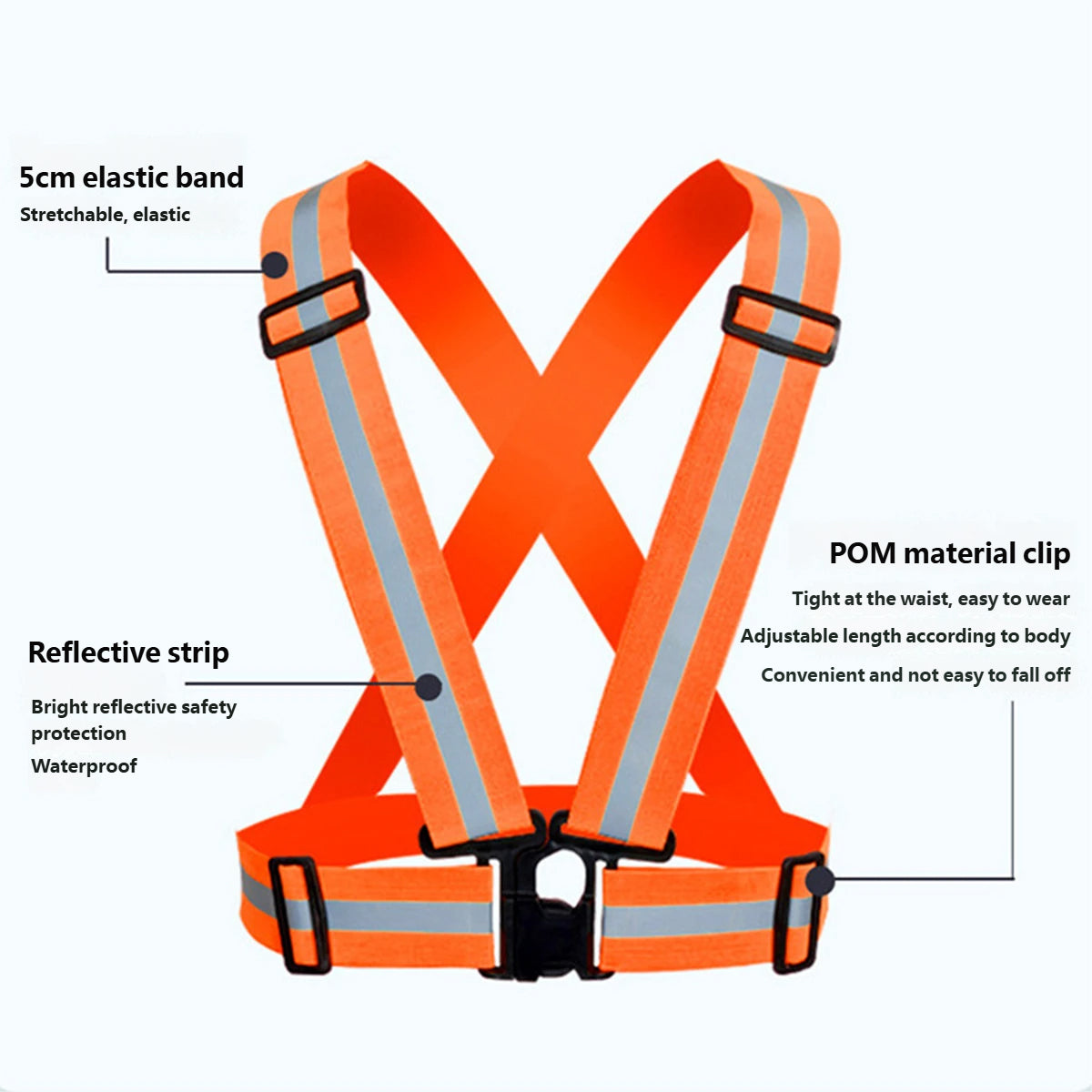 Reflective Shoulder Strap Safety Vest High Visibility for Warehouse Use