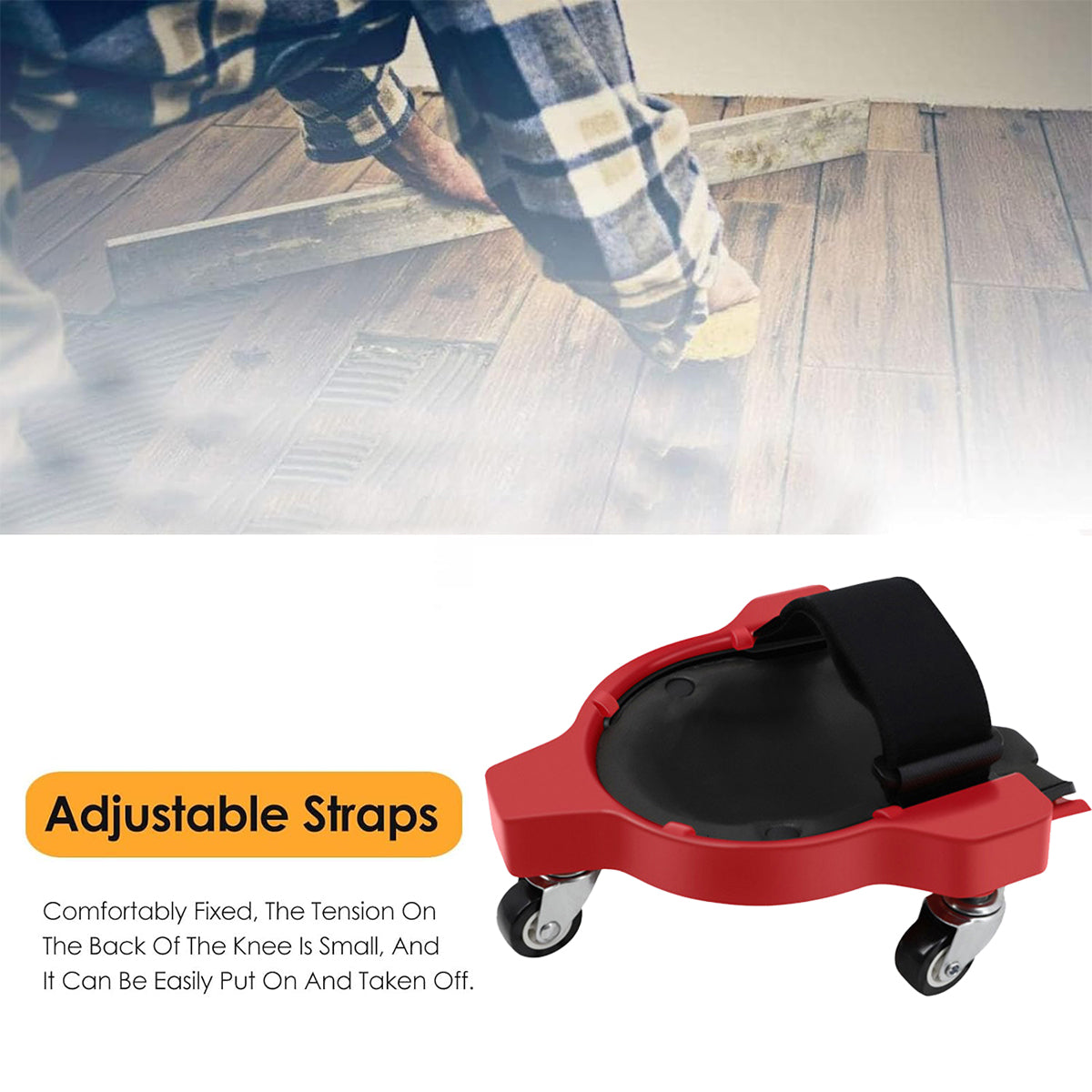 Bricklayer Knee Pad Tool Cart with Rolling Wheels for Construction