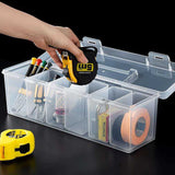 Portable Transparent Small Parts Storage Box with Handle