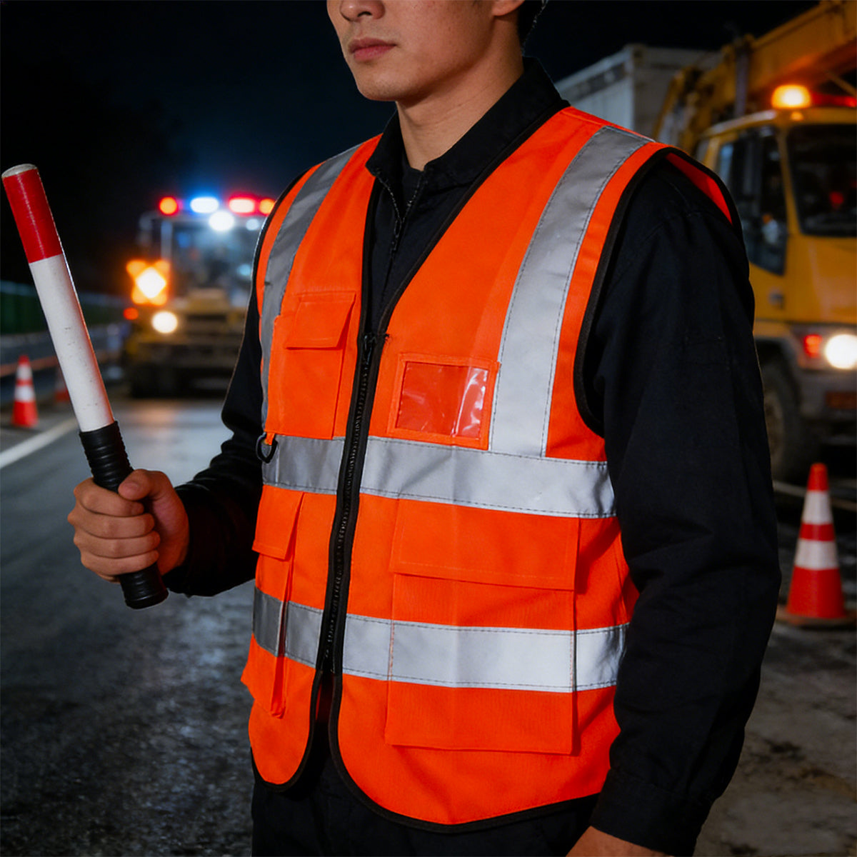 Reflective Safety Vest Breathable High Visibility for Construction Work