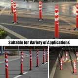 2PCS Reflective Warning Post with Detachable Rubber Base Safety Guide