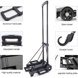Foldable Two-Wheel Trolley Cart Portable Luggage Carrier for Warehouse