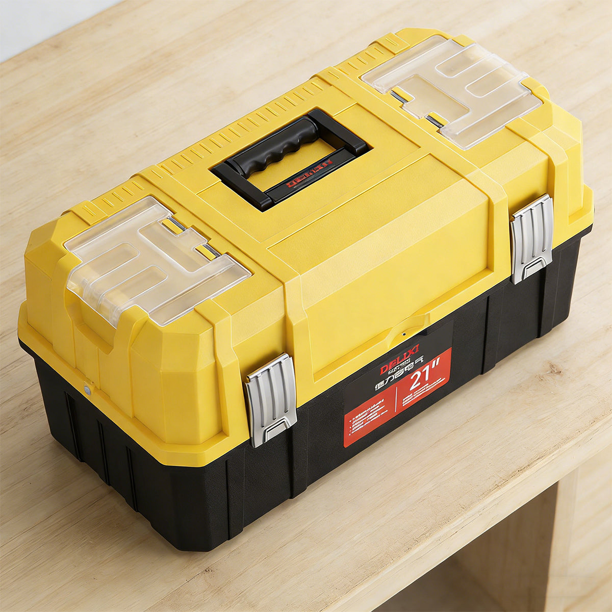 Portable Multi-Layer Tool Storage Box Large Capacity PP Organizer 48cm