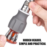 8-in-1 Multi-Angle Ratchet Screwdriver with CR-V Steel Bits