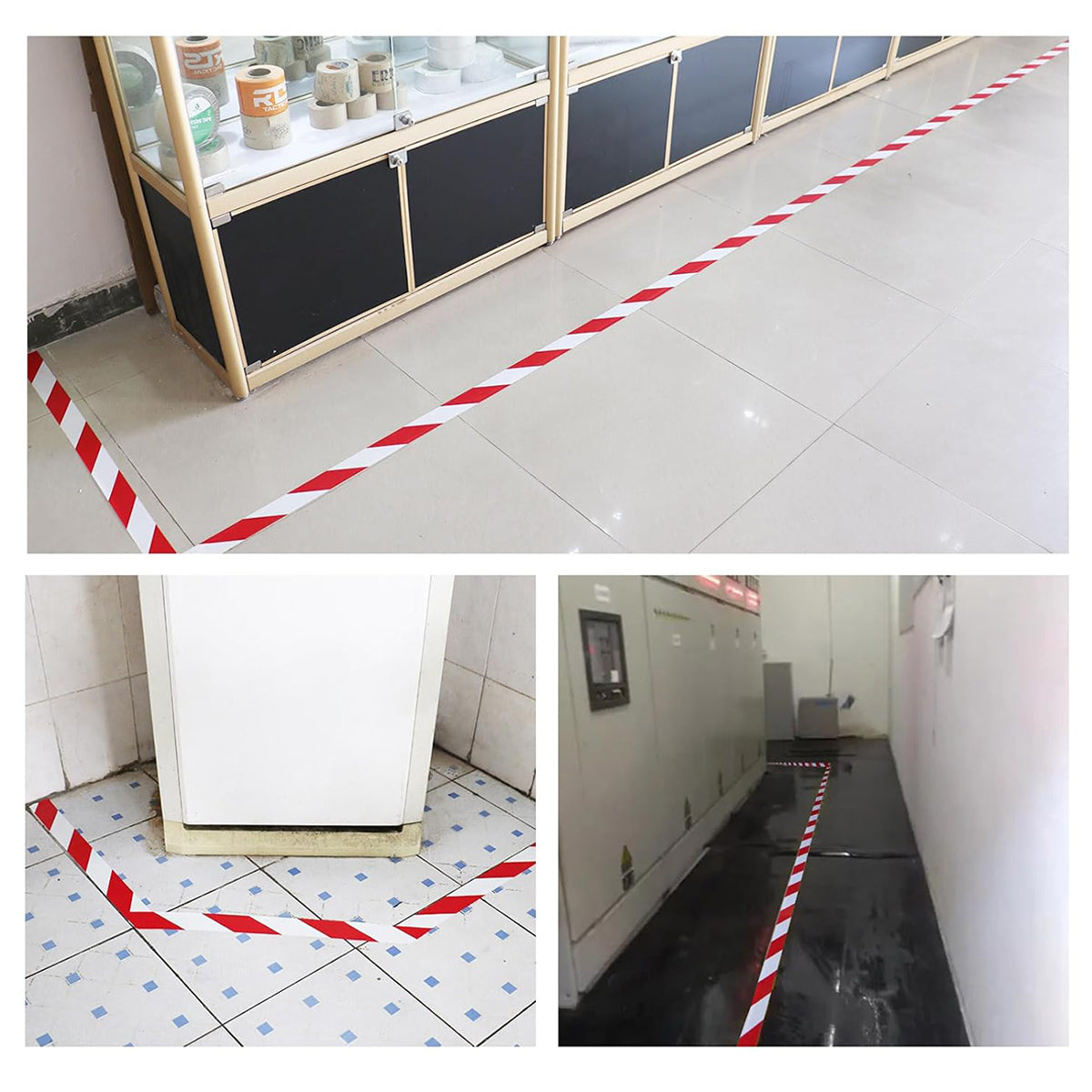 PVC Warning Tape Black Yellow Floor Safety Marking Tape