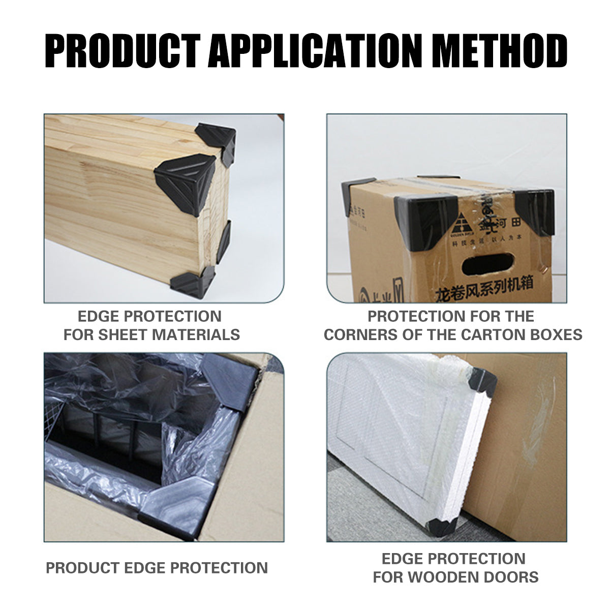 50PCS Cardboard Box Corner Protectors 2 Styles for Warehouse Packaging