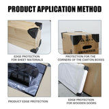 50PCS Cardboard Box Corner Protectors 2 Styles for Warehouse Packaging