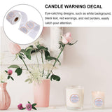 5 Rolls Candle Warning Stickers Durable Fire Safety Decals 2500PCS