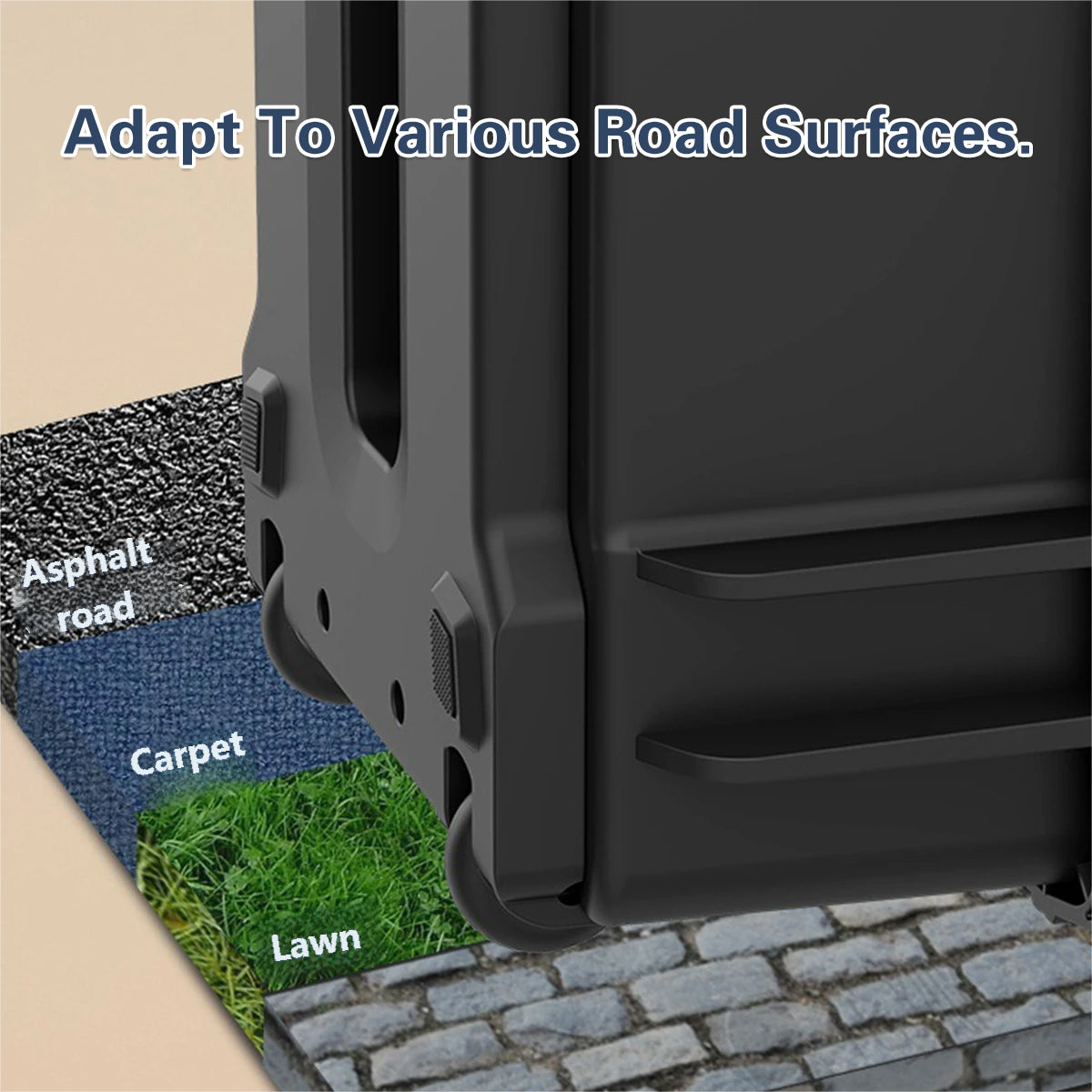 Large Rolling Tool Box Plastic Trolley Case with Wheels Portable